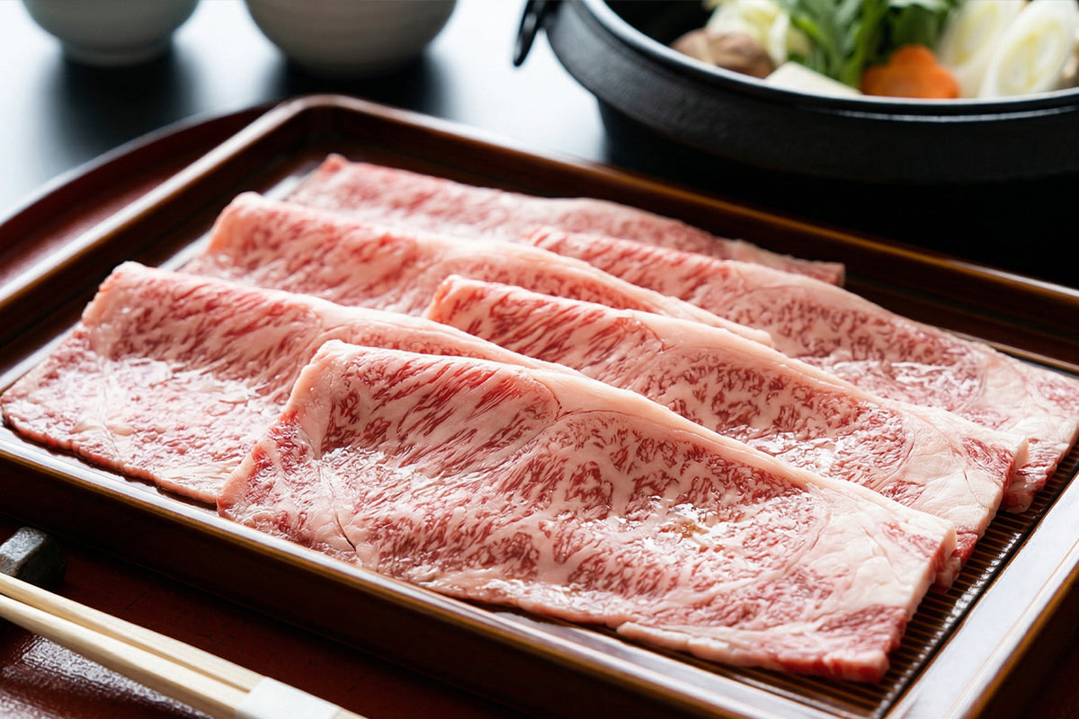 1. すき焼きの常識を、松阪牛の一枚が変える
